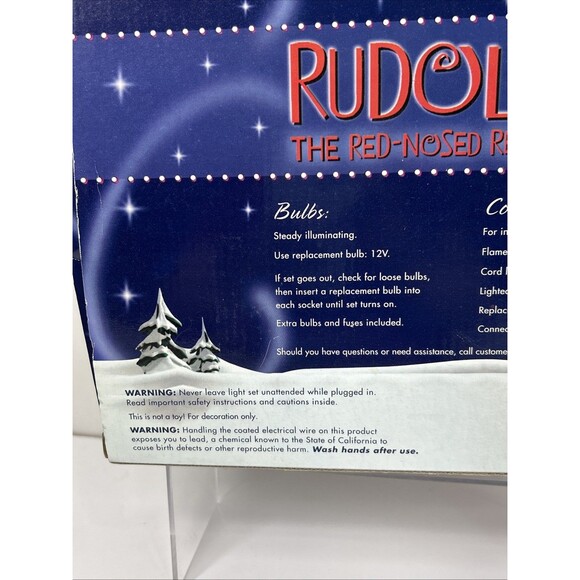 2002 Rudolph The Red Nosed Reindeer Christmas 10 String Light Covers Novelty Set - Picture 4 of 9